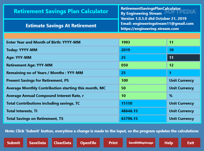 Calculator retirement spreadsheet template budget money excel planning plan financial planner savings management income college tracker future much mortgage salary
